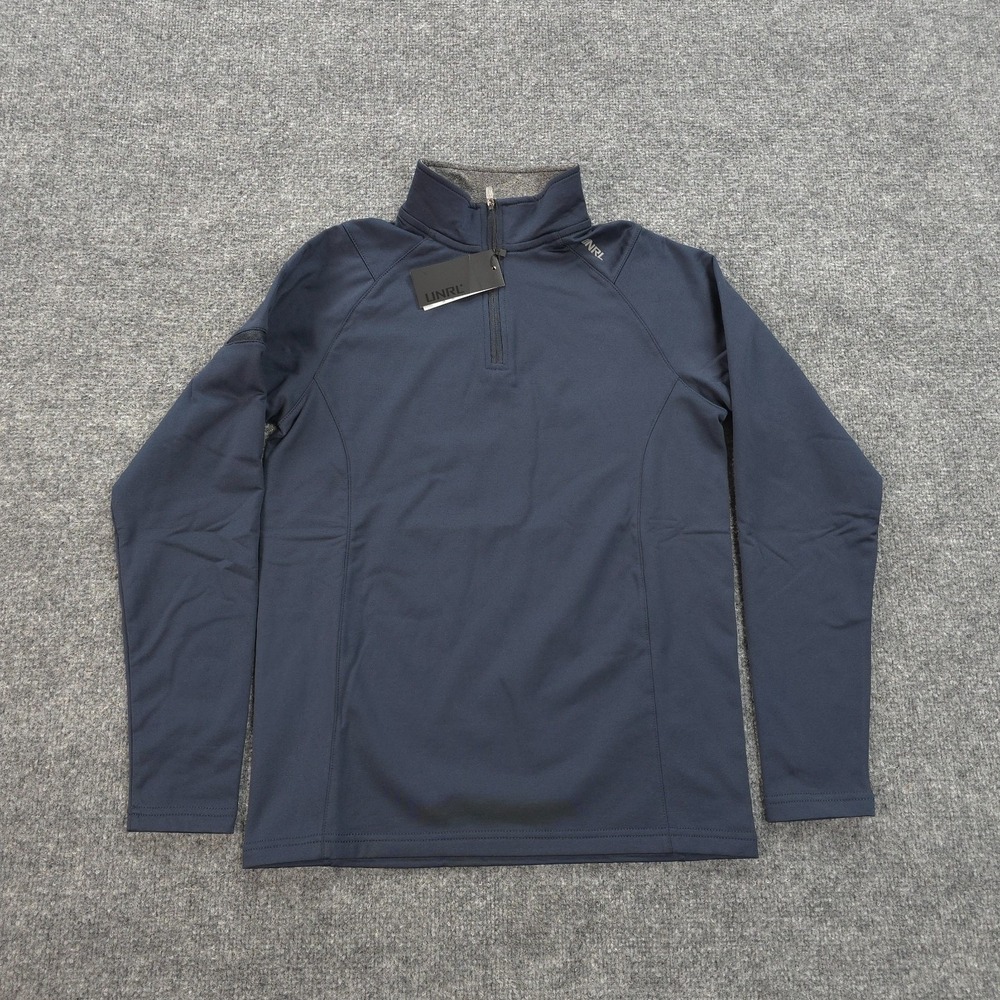 UNRL Shirt Mens XS Blue Elite Quarter Zip II Performance Golf Running Gym NEW